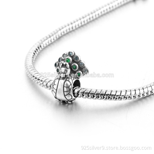 silver snake bracelet hot new products for 2014 Genuine 925 sterling sliver bracelets beads charm bracelets